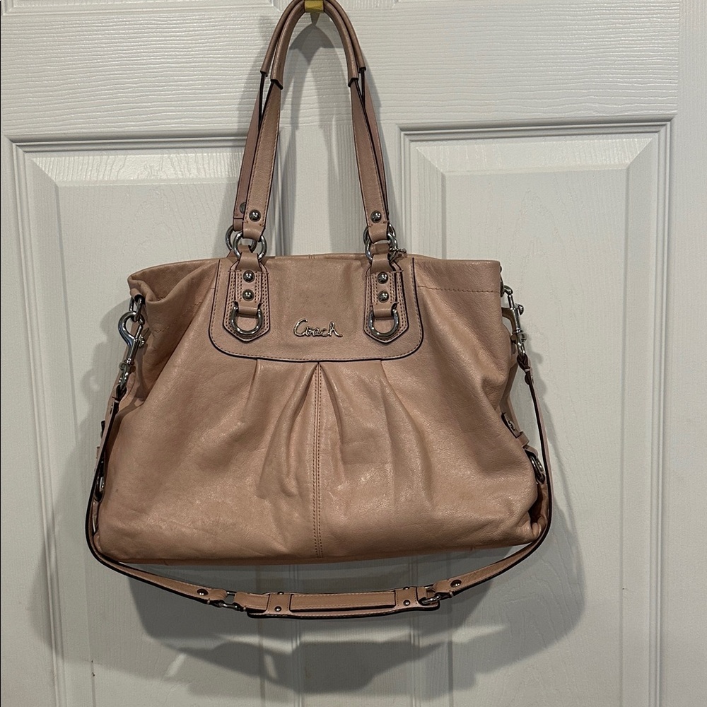 Coach soft Blush Pink Leather Shoulder Bag